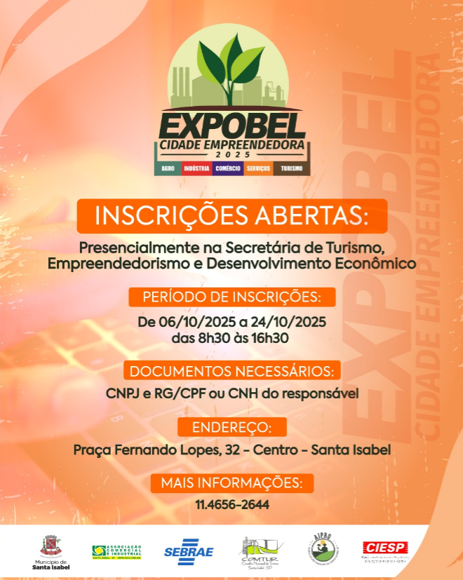 EXPOBEL 2025: Santa Isabel abre inscrições para principal evento de negócios local