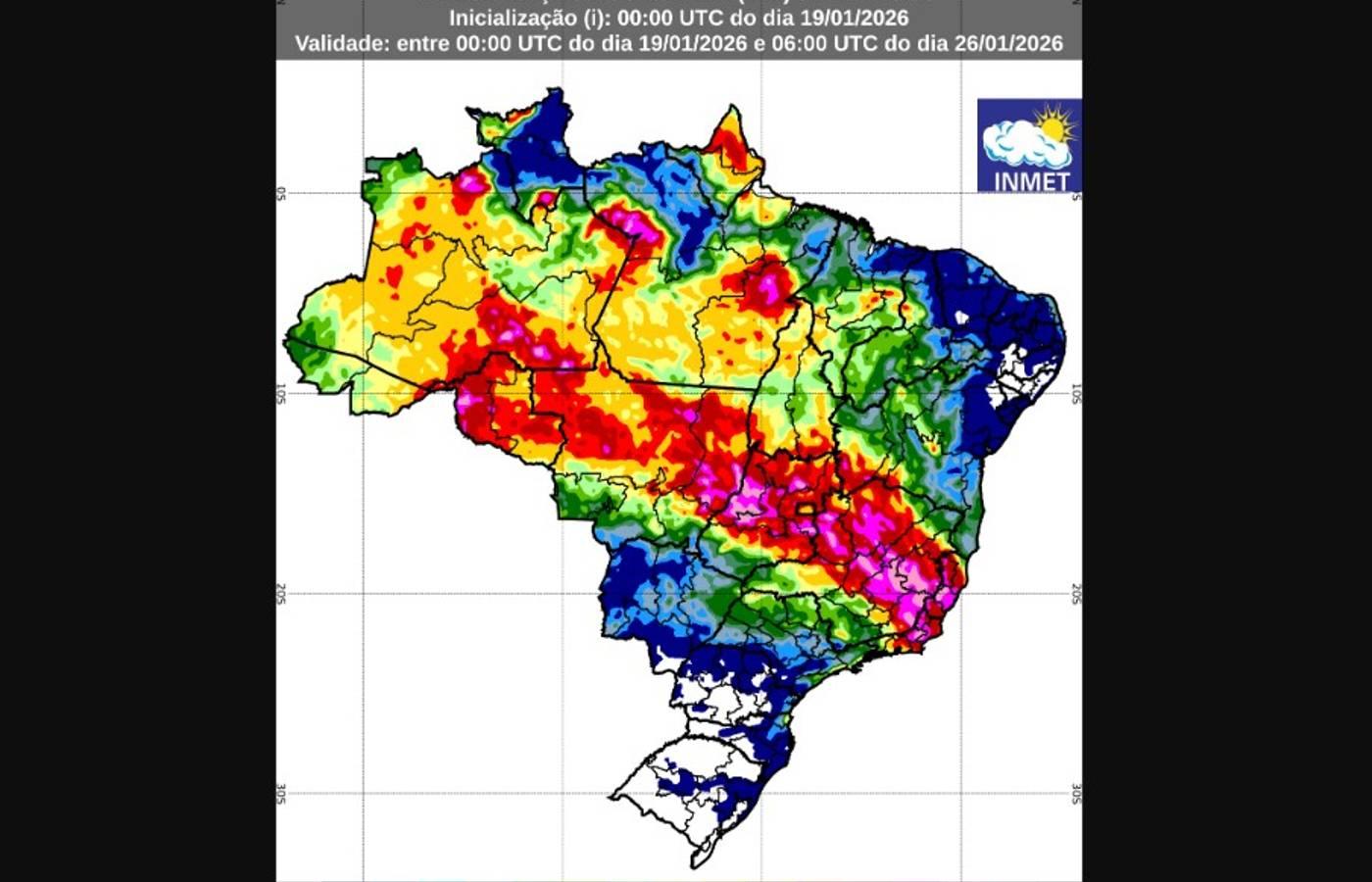 Chuva intensa e tempestades podem atingir Santa Isabel e região entre quinta e sábado