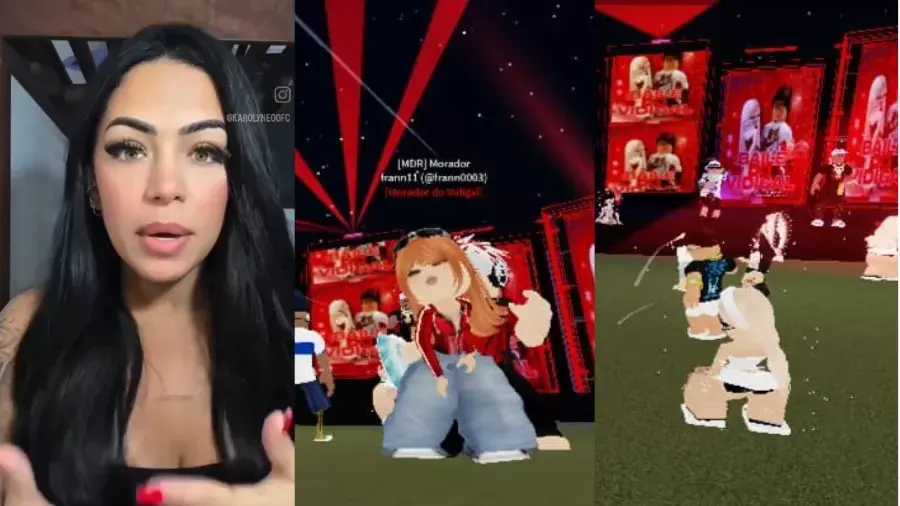 Mãe ouve filha marcar 'job' em baile no Roblox e alerta: 'Prestem atenção'