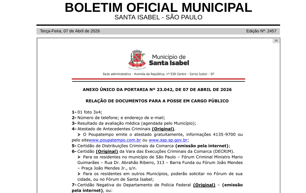 Santa Isabel nomeia aprovados e reforça equipe da educação municipal