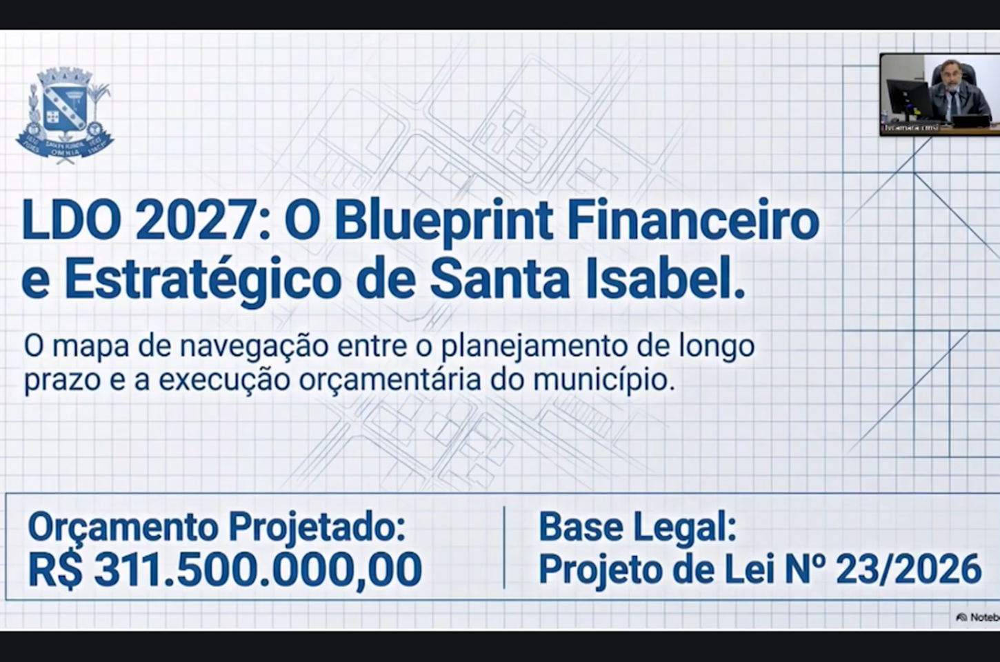 Câmara de Santa Isabel debate LDO de 2027 com orçamento previsto de R$ 311,5 milhões