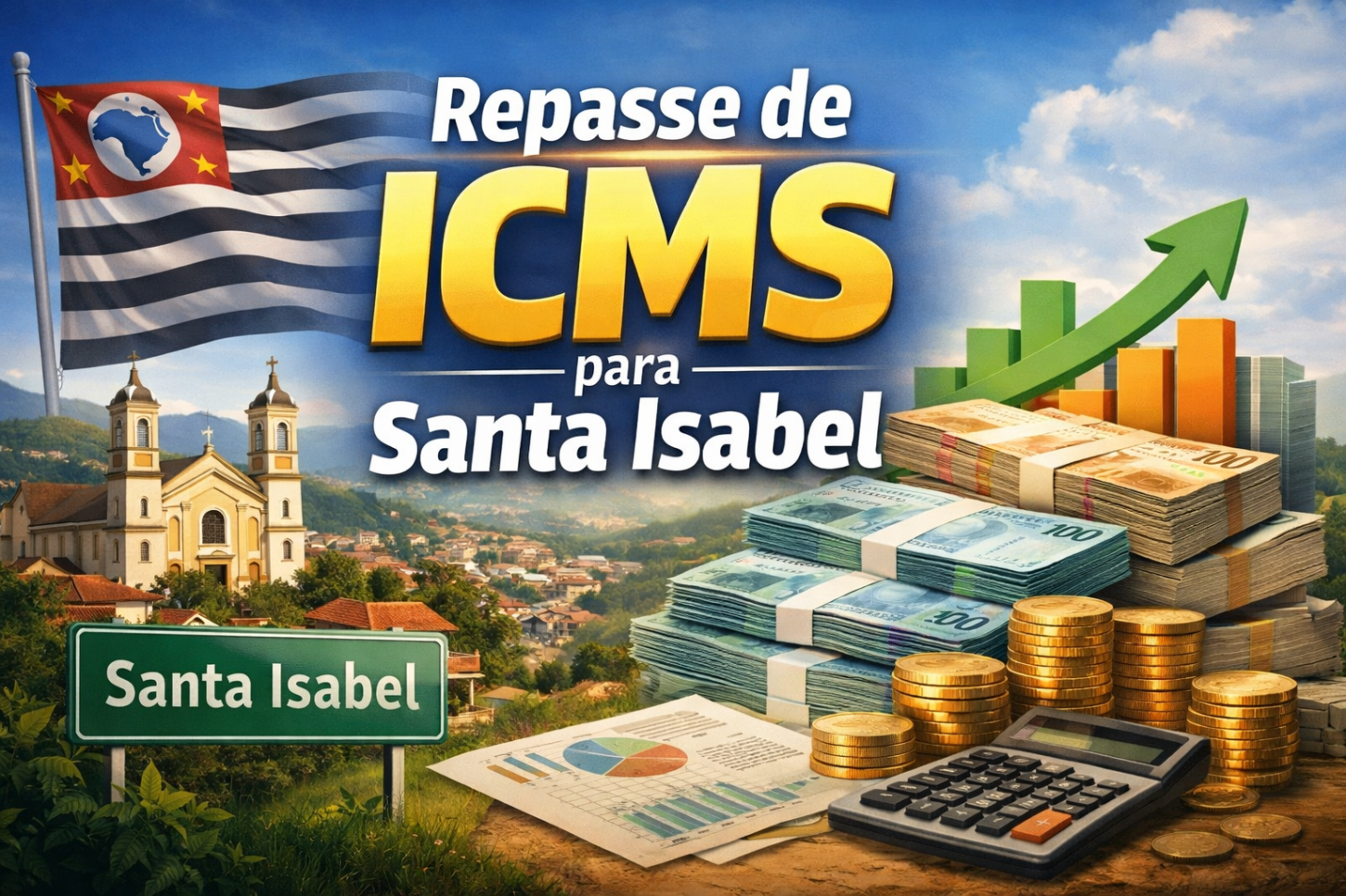 Santa Isabel deve receber R$ 2,58 milhões em repasses de ICMS