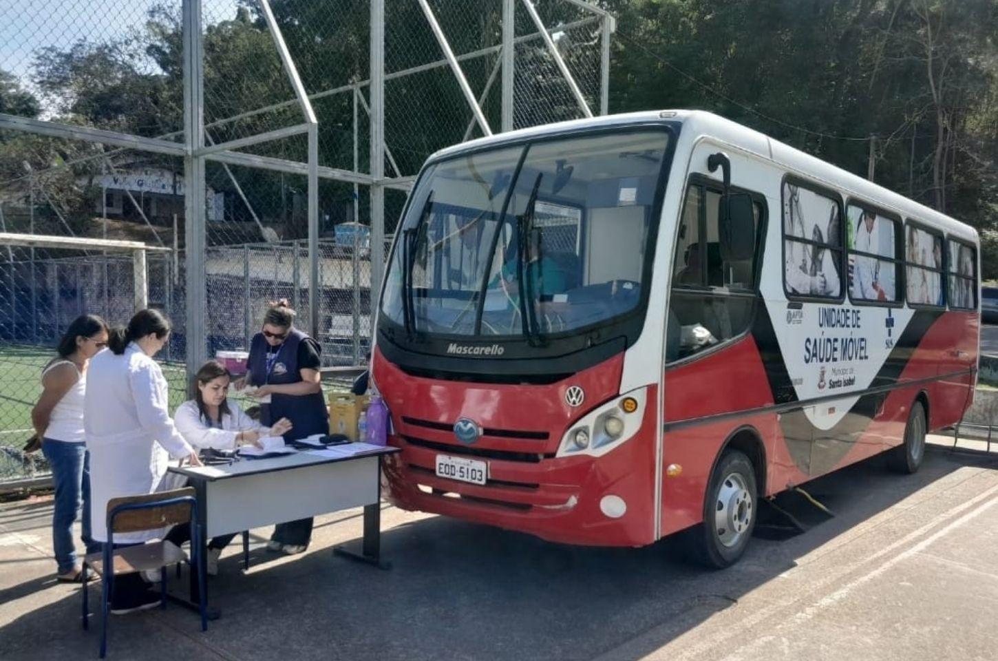 Unidade móvel de saúde leva serviços a 32 moradores da Vila Guilherme em Santa Isabel