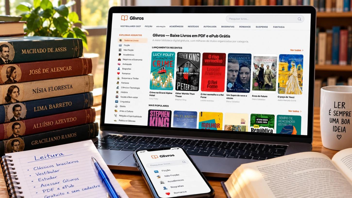 Livros grátis na internet ampliam acesso à leitura; saiba onde baixar os clássicos