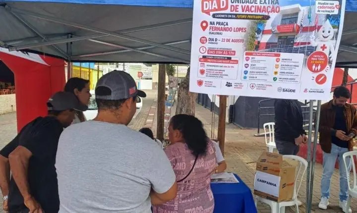 Dia D de vacinação aplica 517 doses em dois pontos de atendimento em Santa Isabel