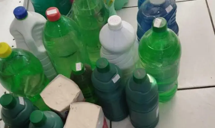 Fiscalização apreende produtos em garrafas PET em Santa Isabel