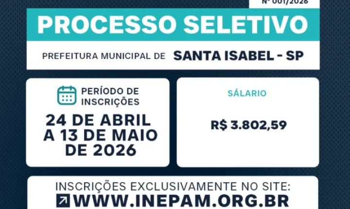 Inepam anuncia inscrições para seleção da Prefeitura; edital ainda não foi publicado