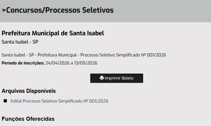 Santa Isabel abre inscrições de processo seletivo com vagas para professores
